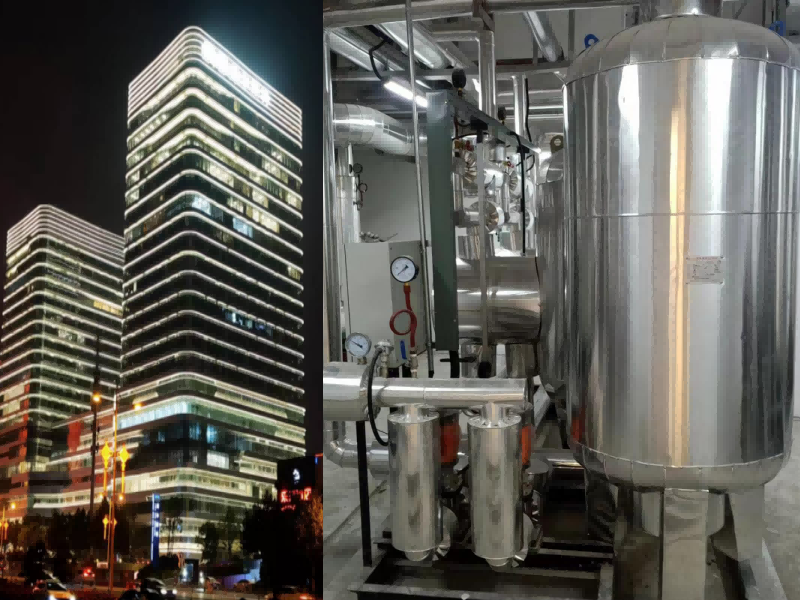 愛爾眼科總部大廈換熱機組安裝現場